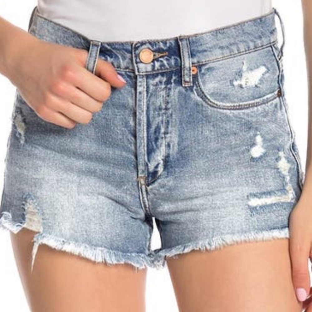 BLANKNYC High-Rise Distressed Denim Jean Shorts NWT